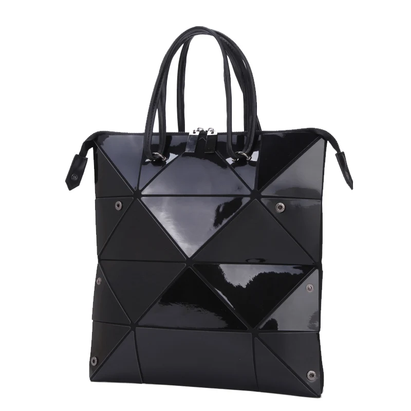 Новинка, женская сумка, известный бренд, геометрические, складные, женские сумки через плечо, высокое качество, Bao, женские сумки-тоут, сумки - Цвет: Black