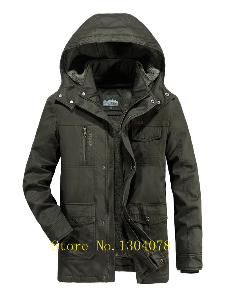 AFS JEEP, мужские ветровки, длинное пальто, парка, hombre размера плюс, 6XL, зимнее пальто для мужчин, флисовая подкладка, съемная, военная, зимняя куртка