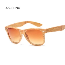 Fashion Square Sunglasses Women Designer Luxury Man/Women Black Sun Glasses Male Female Classic Vintage Imitation Wood Grain