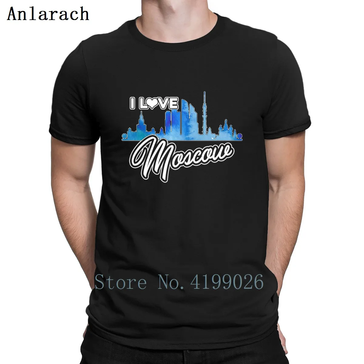 

I Love Moscow Shirt T Shirt Spring 2019 Interesting Letters Authentic Hip Hop Cotton Websites Gents Personality Hilarious