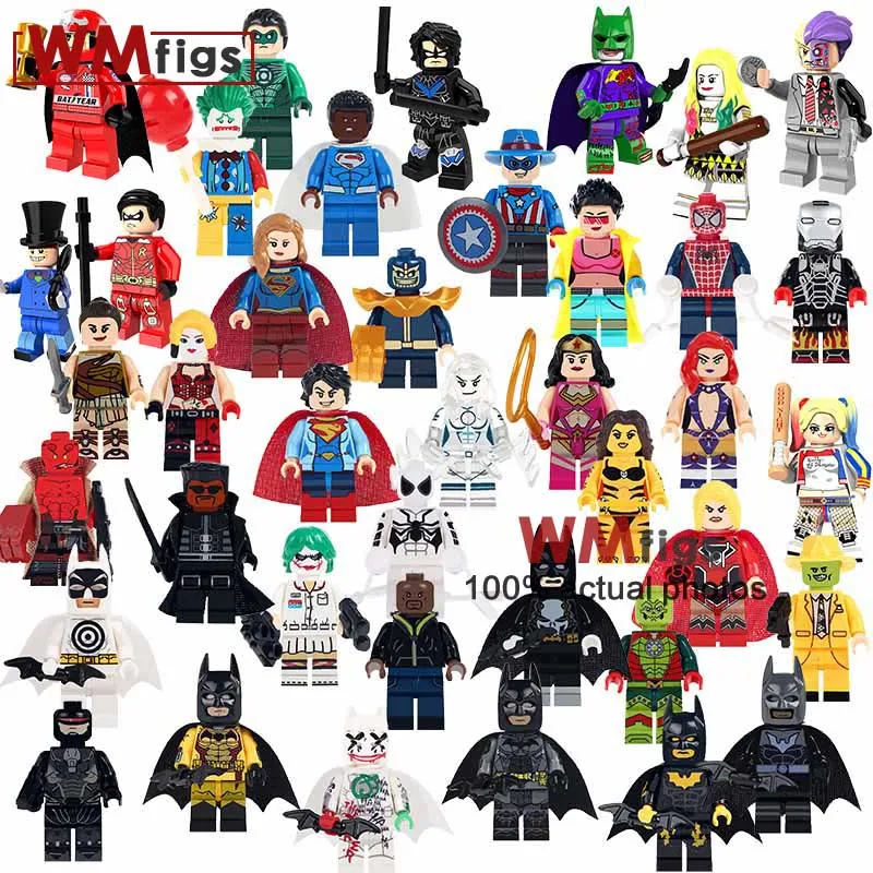 

Single Sale Superman Nightwing Batman Joker Harley Quinn Woder Woman DC Super Hero Building Blocks Collection Children Gift Toys