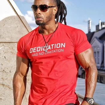 

2019 Summer Muscleguys Bodybuilding T Shirt Men Breathable Elastic Undershirts Short Sleeve Tee Tops Training Gyms T Shirts Male