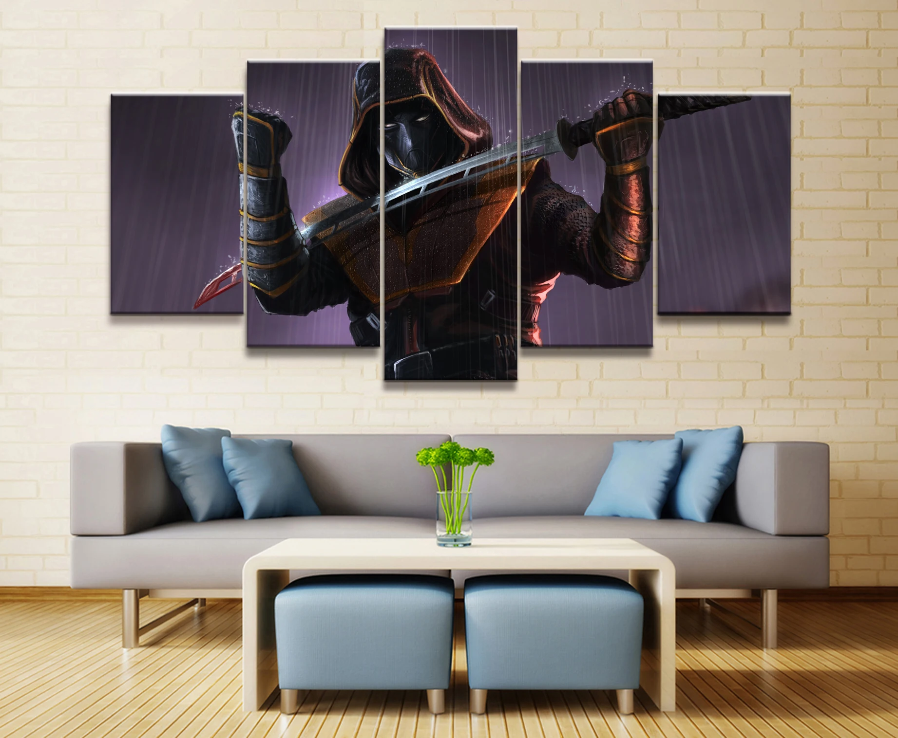 Waliicorners 5 Piece Hawkeye Samurai Sword Avengers Endgame Films Art Posters and Footprints Painting Wall Decoration for Living Room Poster 6
