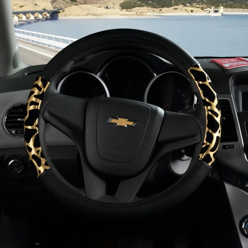 Бесплатная доставка чехол рулевого колеса автомобиля подходит для PEUGEOT 206 207 208 408