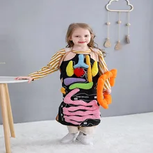 Обучающее тело, человеческие органы, фартук, развивающие идеи, игрушки для младенцев, умственное развитие, развивающие игрушки для детей, наука