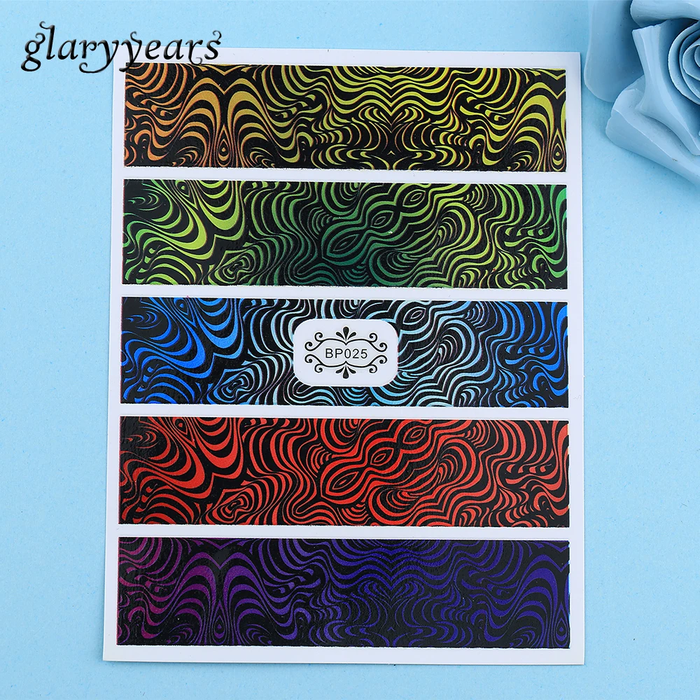 

1 PC Fashion Japan and South Korea Styling Trendy Texture Nail Sticker Colorful Nail Art DIY Decoration Tools BP025 Nail Sticker