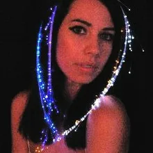 48 шт./лот, 35 см, светодиодный, яркий, светящийся в темноте, вспышка, коса, волосы, удлинительные шпильки, светильник для блеска, украшение для волос