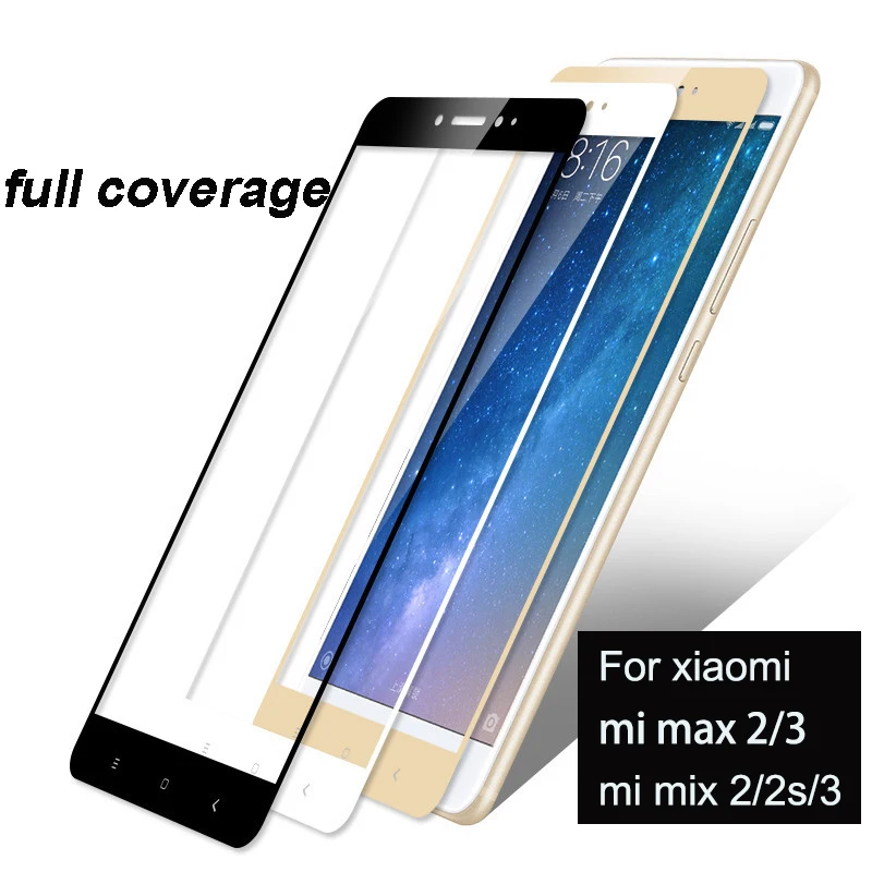 

9H Full Cover Screen Protective Glass On For Xiaomi xiami mix 3 2 2s case Tempered Glass For xiaomi xiomi max 3 2 Protector film