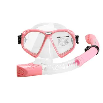 

Men Women Snorkeling Diving Set Anti-mist Toughened Glass Equipment Anti-fog Full Dry Breathing Tube Underwater Goggles