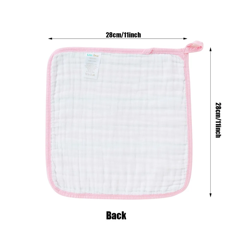 LionBear 3 шт./компл. для младенцев детское полотенце для лица новорожденных 6 слоев кисейного хлопка квадратный ручной вытирая полотенце вещи Детские аксессуары