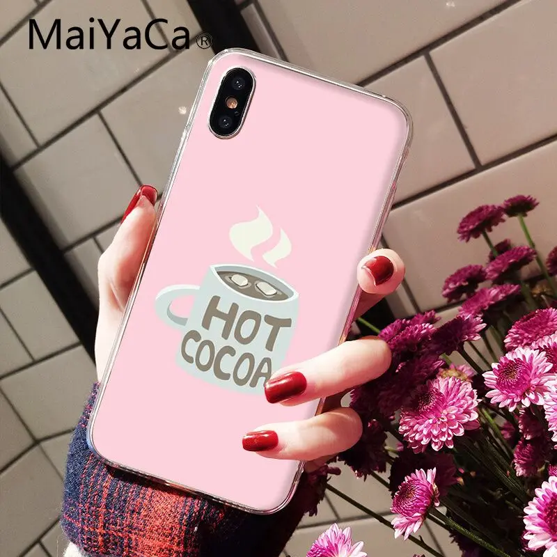 MaiYaCa теплый зимний праздник кофе на заказ фото мягкий чехол для телефона iPhone X XS MAX 6 6s 7 7plus 8 8Plus 5 5S SE XR