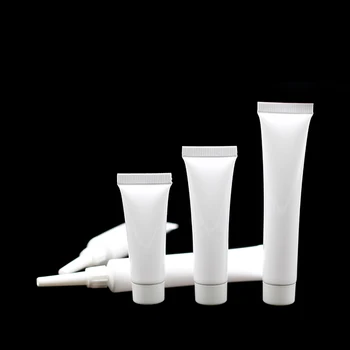 

(100pcs)10ml/15ml/20ml/30ml/40ml Cosmetic Empty White Soft Tube Bottle Makeup Cream Lotion Shampoo Container with Cap