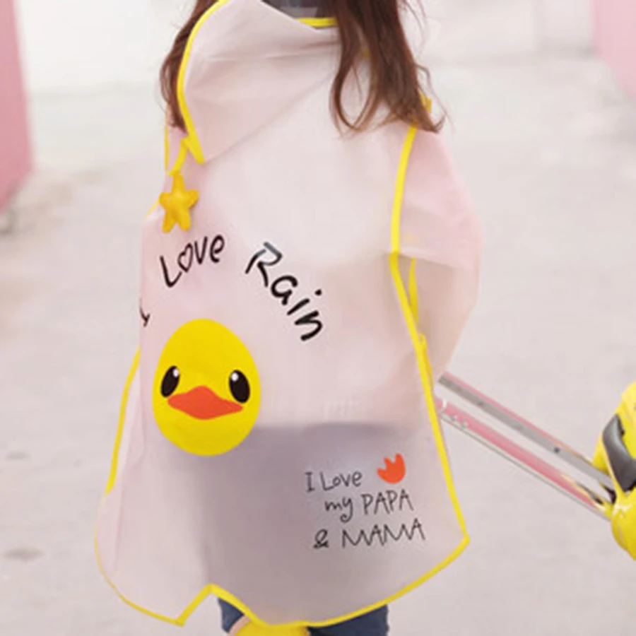 

Waterproof Cartoon Raincoat Girls Kids Plastic Children Raincoat Rain Poncho Waterproof Coat Impermeable Kids Rain Coat 40R3