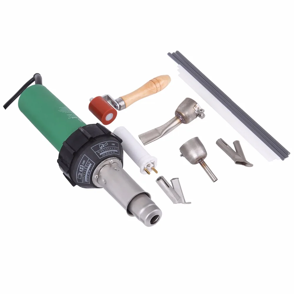 Ship from Germany! 1500W Hot Air Gas Soldering Plastic Welder Gun With Rods Speed Welding Nozzle