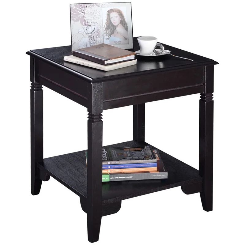 

Cappuccino Wooden Sofa End Table Side Table Coffee Tables for Living Room HW51532