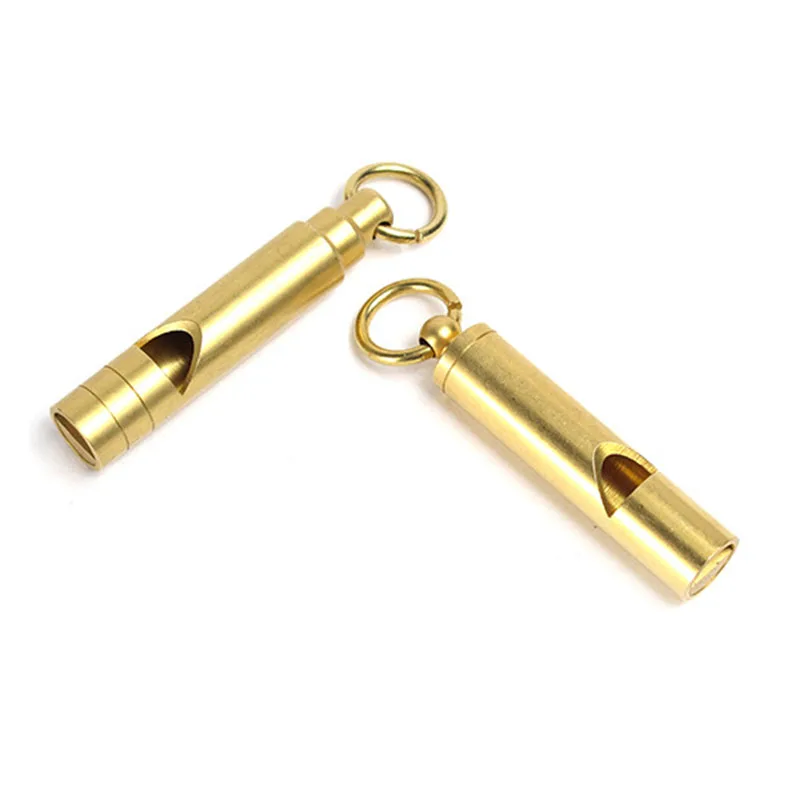 EDC brass whistle lifeguard whistle outdoor Camping survival whistle