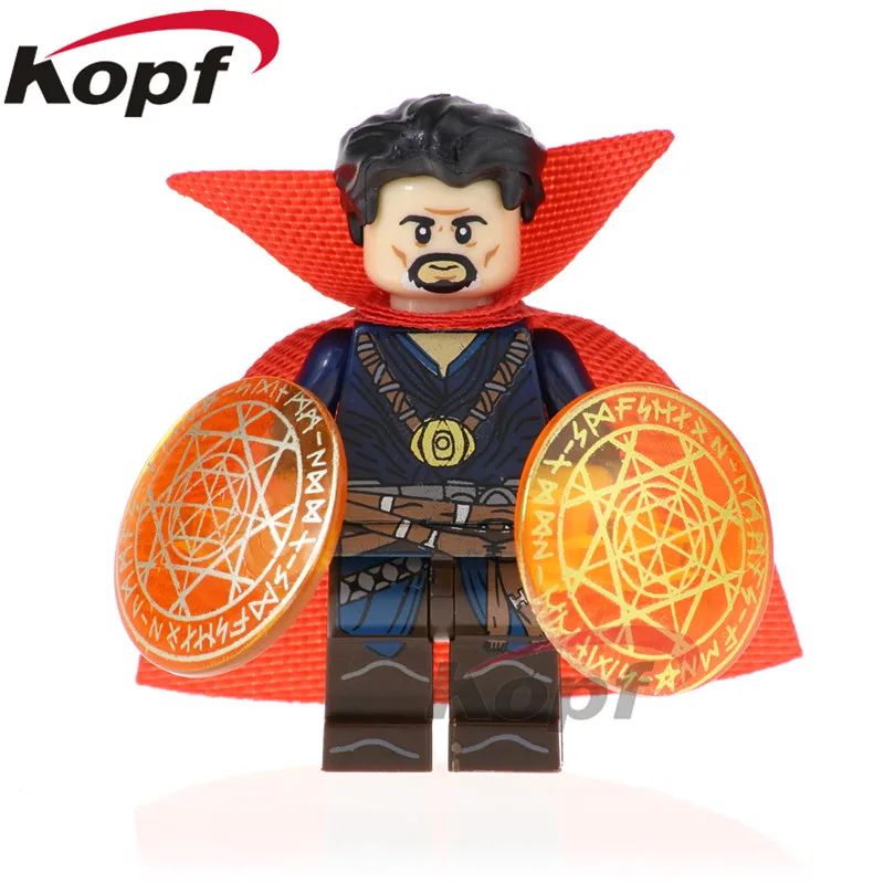 

Single Sale Super Heroes Doctor Strange Black Panther War Machine Ronin Dolls Model Building Blocks Children Gift Toys PG1570