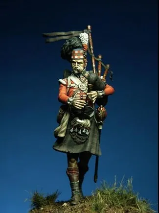 

75mm scale Scottish soldier Resin Model Kit Model figure Free Shipping