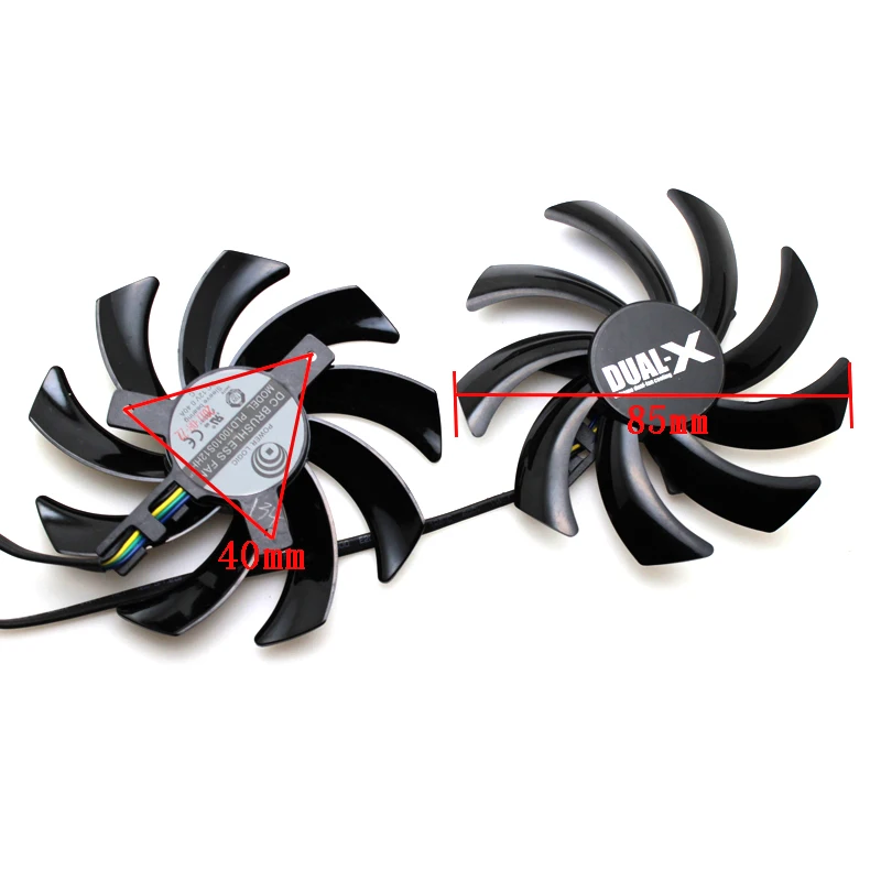 2pcs/lot 85MM Computer VGA Cooler Heatsink graphics card Cooling Fan as
