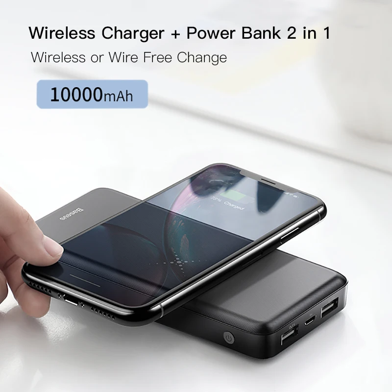 Baseus Qi Wireless Charger Power Bank 10000mAh 10000 mAh Poverbank External Battery Wireless Charging Powerbank For Mobile Phone Baseus Qi Wireless Charger Power Bank 10000mAh 10000 mAh Poverbank External Battery Wireless Charging Powerbank For Mobile Phone