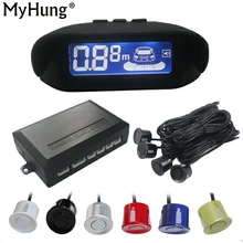 Sensori di Parcheggio Display A CRISTALLI LIQUIDI del Monitor Retrovisore Auto di Assistenza Al Parcheggio di Backup Del Sistema Radar 4 sensori di Parcheggio Radar LED