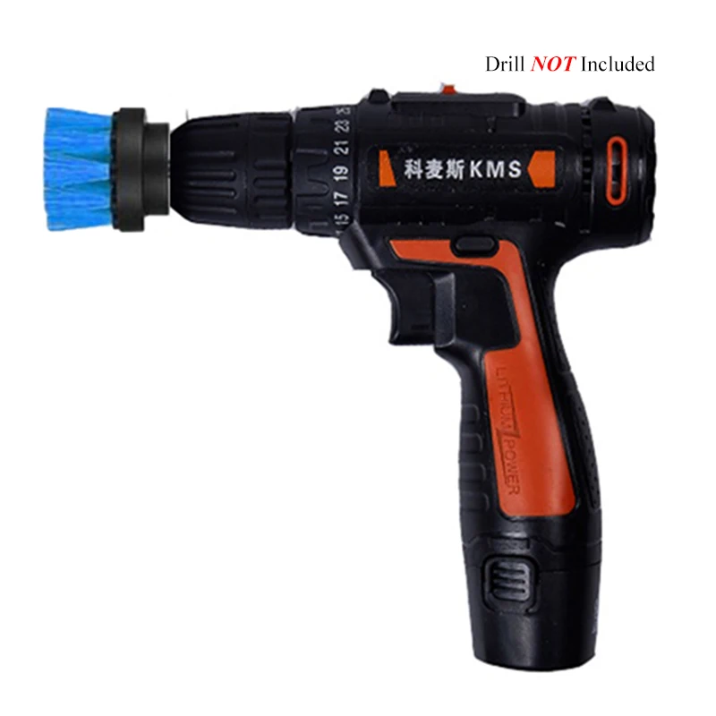 

2 3.5 4 5inch Drill Power Scrub, Clean Brush For Leather Plastic Wooden Furniture Car Interiors Cleaning Power Scrub, Blue