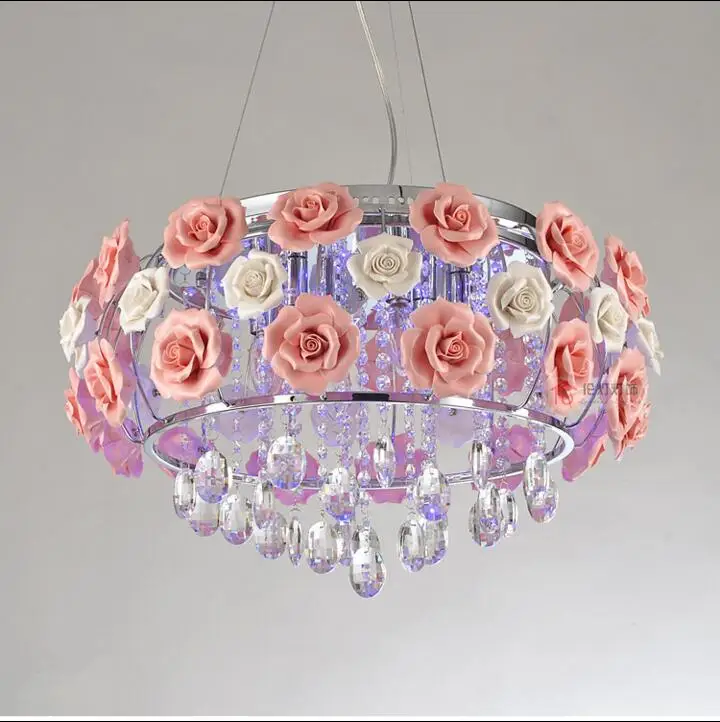 Modern Flower Shape Glass Crystal Chandelier Restaurant Light Roses Modern Flower Shape Glass Crystal Chandelier Restaurant Light Roses Shaped Lamp Shade Dia 480mm Free Pl052 In Chandeliers From Lights Lighting On