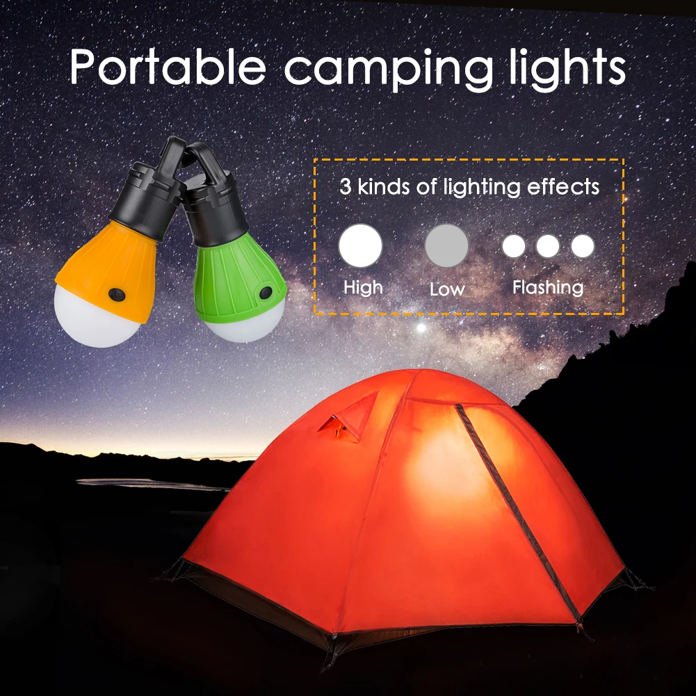 Portable outdoor Hanging 3LED Camping Lantern,Soft Light LED Camp