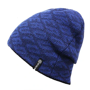 Мужские и женские Лыжные шапки унисекс, теплые зимние вязаные шапки с черепом для катания на коньках, шапки бини, Лыжные шапки с высоким воротом, шапки для сноуборда - Цвет: Blue