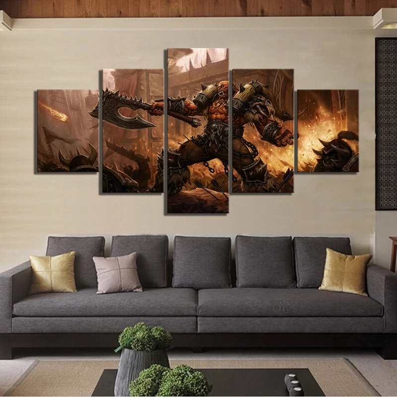 5 шт. постер на холсте World of Warcraft|Рисование и каллиграфия| |
