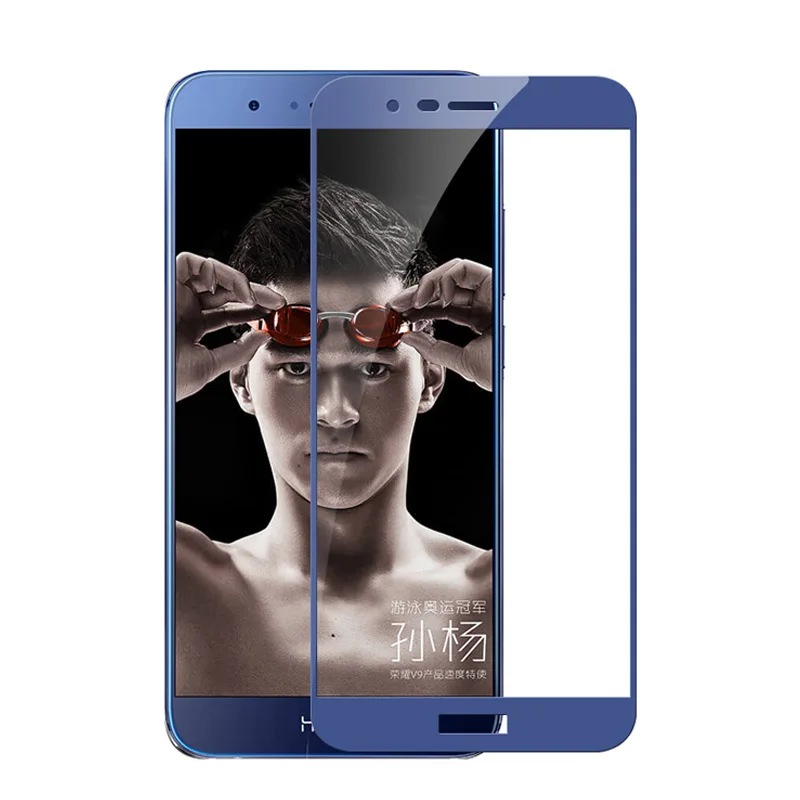 Honor 8 Pro закаленное стекло для huawei Honor 8 Pro защита экрана huawei Honor 8 lite стекло жесткая полная крышка защитная пленка - Цвет: Синий