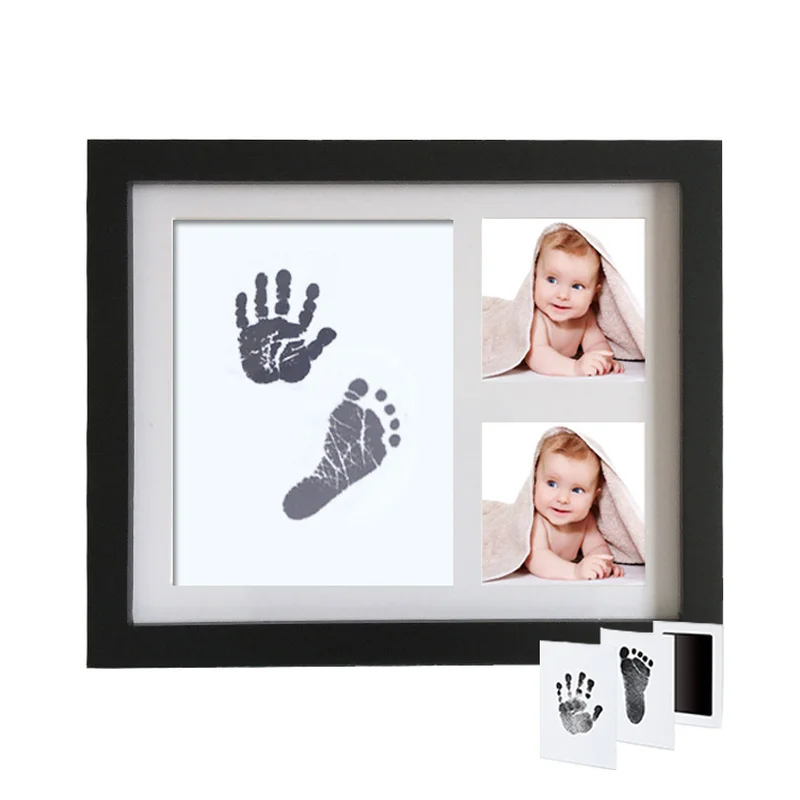 

Newborn Baby Handprint Footprint Inkless Ink Pad Photo Frame Baby Keepsake Footprint Items Souvenirs for Babies Hand Foot PrintY