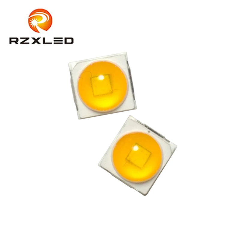 1000 шт./лот с шариком объектива 2 Вт 3 в LED SMD 3030 теплый белый 3000K чип 500мА для