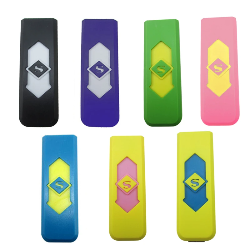 

Mini USB Electronic Cigarette Lighter Rechargeable Battery Flameless No flame Gas Fuel Flameless Cigar Cig Lighter Superman Man