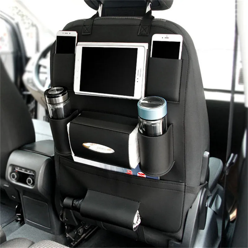 

Hiyork Multi-function Car Back Seat Organizer Beverage Storage Bag Stowing Tidying Tablet Phone Holder Interior Accessories Auto