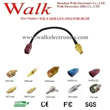 FAKRA антенна Удлинительный кабель/антенна SMA кабеля: FAKRA женский прямой SMA для женщин прямое платье с RG58 кабель