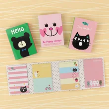 

BP1PC Creative 180 Pages Sticker Mini Animal Sticky Notes 4 Folding Memo Pad Gifts School Stationery Supplies WJ-SMT93