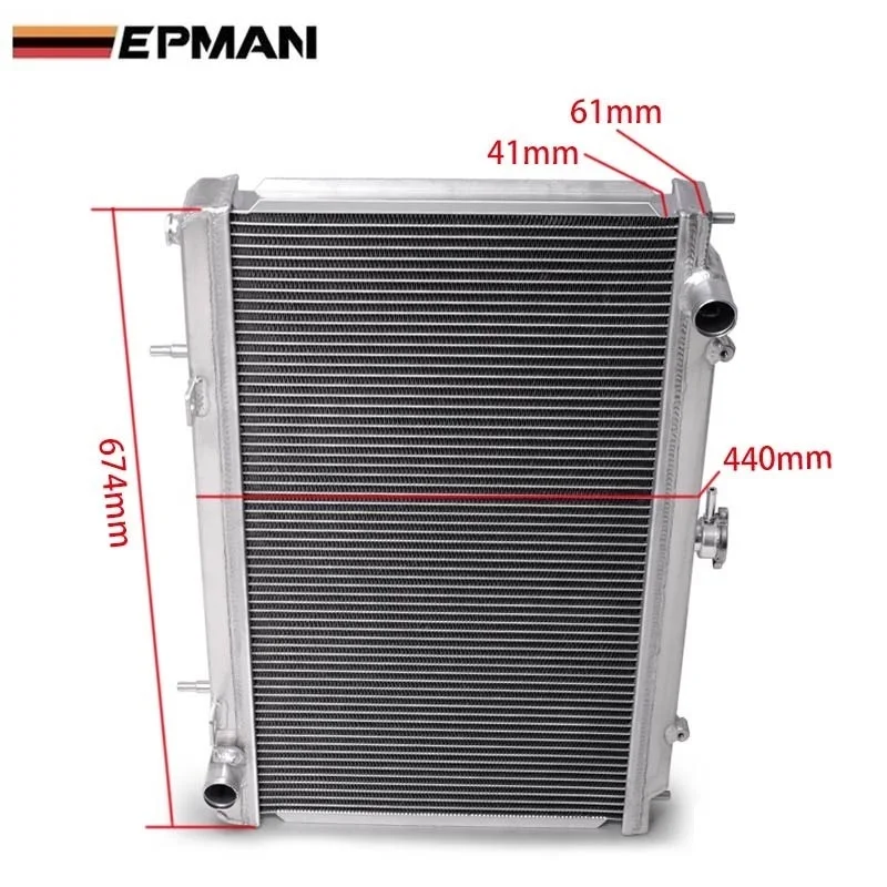 Для 95-98 Nissan 240SX Silvia S14 Sr20/Sr20Det MT 2 ряда Полный алюминиевый радиатор EP-R211RAD