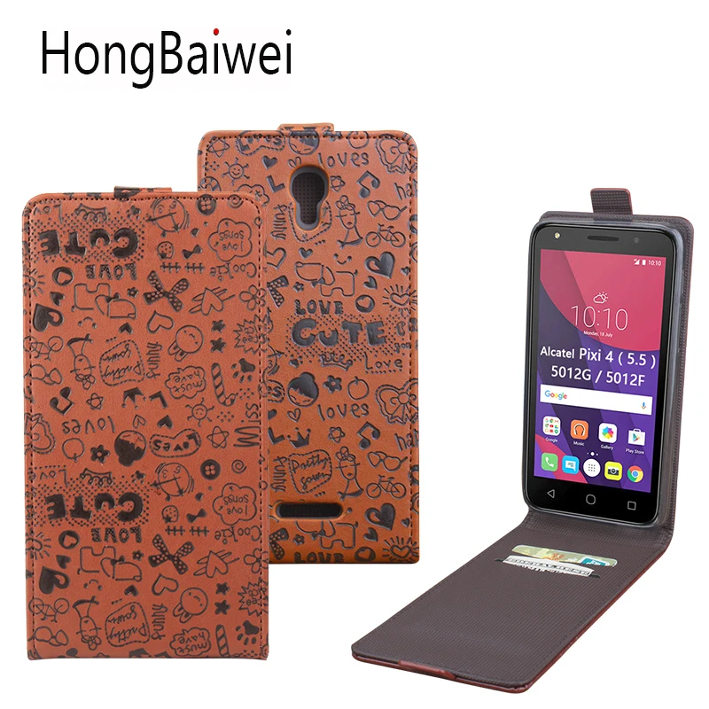 

Filp Case for Alcatel Pixi 4 5.5 5012G 5012F mobile phone holster for Alcatel Idol 2 Mini Shine Lite Flip Phone Cover Cases