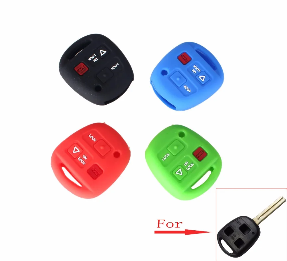 

KEYYOU Remote 3 Buttons Silicone Case Key Cover For Lexus GX470 RX350 ES300 RX300 RX400h LS LX NX RC RX SC GS Key Shell Cover