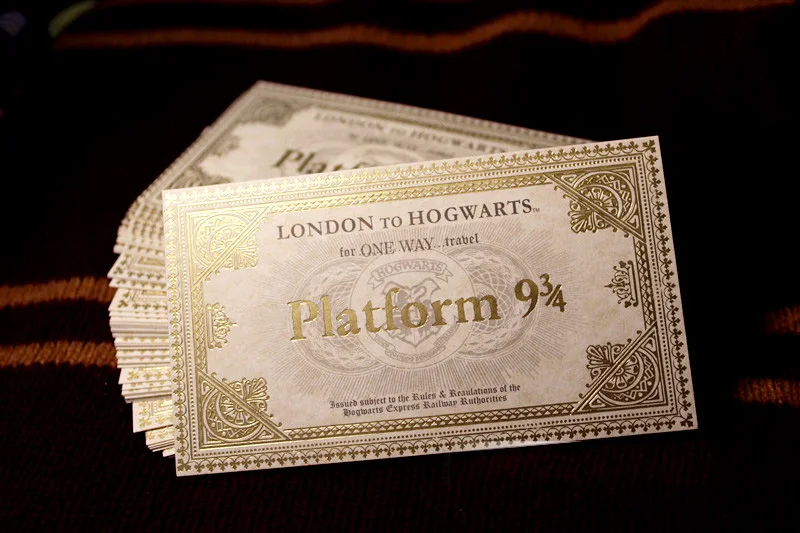 Wizarding World of Harry Hogwart London Express копия билета на поезд 1 шт. Платформа 9 3/4 билета на станцию