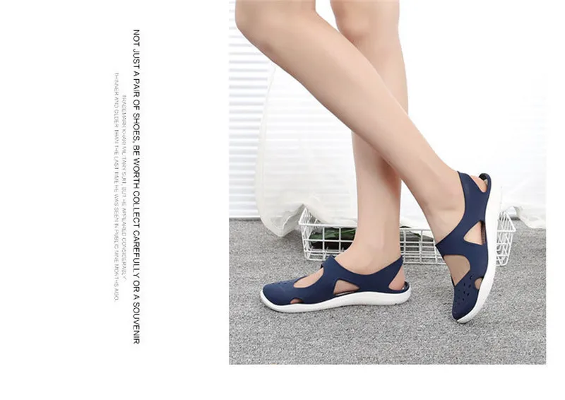 2019 New Non-slip Student Soft Bottom Jelly Shoes Round Toe Cut-out Women Beach Sandals Hole Shoes Summer Plastic Female Sandals (3)