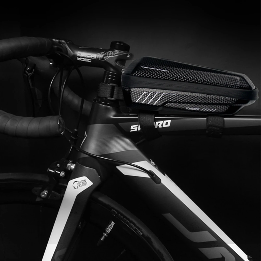 Perfect Good deal-WILD MAN Bicycle Top Tube Front Beam Bag MTB Road Cycling Anti Pressure Shock Rainproof Bag Bike Accessories 2
