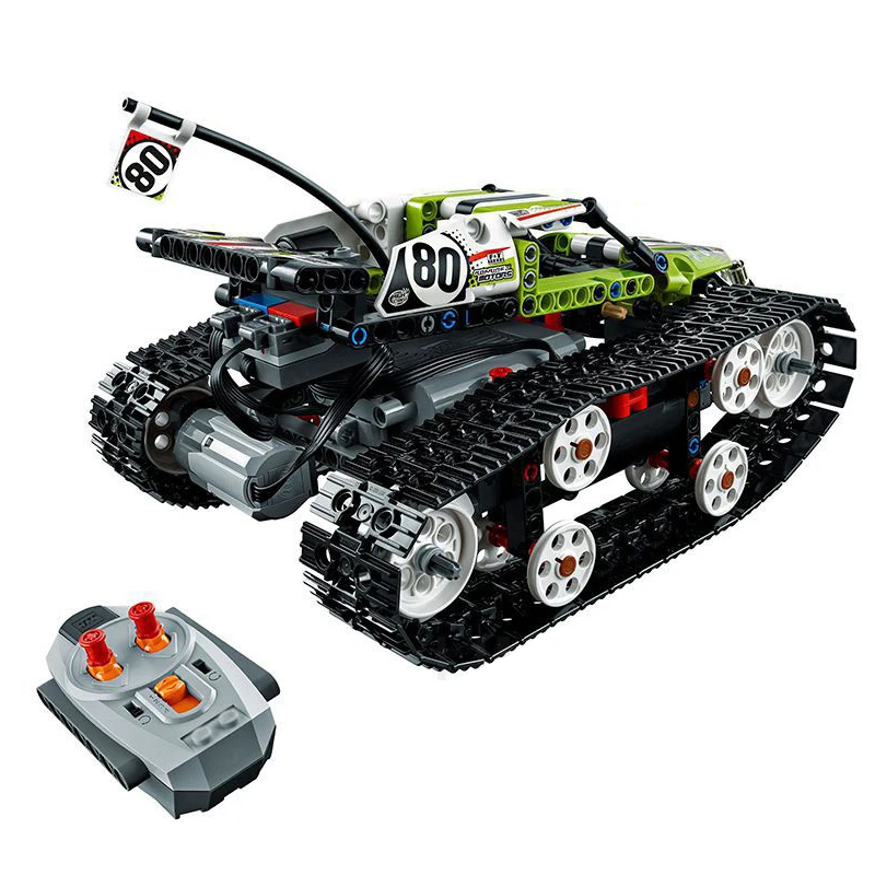

Lepin Technic Series 397pcs Building Blocks Compatible Legoe Technic 42065 toys for Childrens Bricks RC Tracked Racer gifts