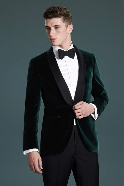 2024 Latest Coat Pant Designs Green Men Suit Slim Fit 3 Piece Tuxedo Groom Style  Suits Custom Prom Party Blazer Terno