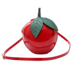 Новый модный дизайн сумки женские шикарные краски поверхность яблоко форма сумки через плечо сумка