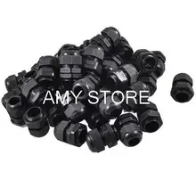 PG16 черный Пластик Водонепроницаемый 10 мм-14 мм Диаметр кабельные вводы