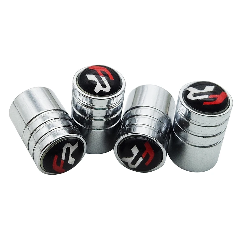 

4PCS Car Styling Stainless Zinc Alloy Car Tire Valve Caps Wheel Tires Valves Tyre Stem Air Caps Airtight Covers For Seat FR