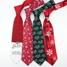 Рождественский галстук мужской Модный повседневный необычный Снежинка Полиэстер Профессиональный галстук четыре размера Галстуки