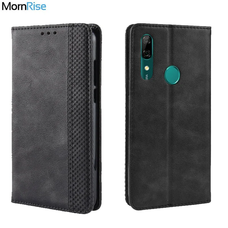

Luxury Retro Slim Magnetic Leather Flip Cover For Huawei P Smart Z Case Book Wallet Card Slot Stand Soft Cover Mobile Phone Bags